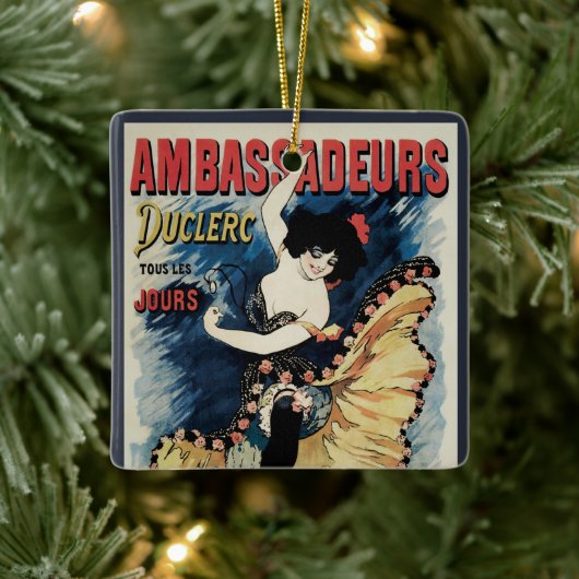  Art Nouveau Flamenco danser, Ambassadeurs Keramisch Ornament (Boom)