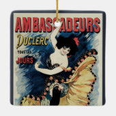  Art Nouveau Flamenco danser, Ambassadeurs Keramisch Ornament (Achterkant)