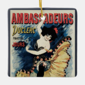  Art Nouveau Flamenco danser, Ambassadeurs Keramisch Ornament (Voorkant)