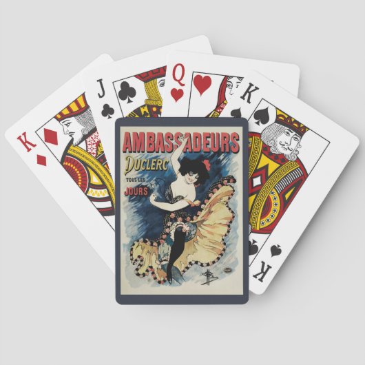 Art Nouveau Flamenco danser, Ambassadeurs Pokerkaarten (Achterkant)