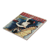 Art Nouveau Flamenco danser, Ambassadeurs Tegeltje (Zijkant)