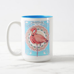 Art Nouveau Flamingo Mok