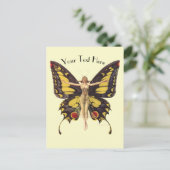  Art Nouveau "Flapper" met vlindervleugels Briefkaart (Staand voorkant)
