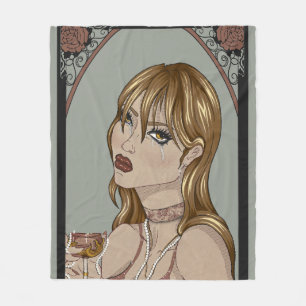 Art Nouveau Fleece Deken