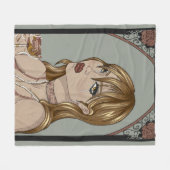 Art Nouveau Fleece Deken (Voorkant (Horizontaal))