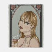 Art Nouveau Fleece Deken (Voorkant)