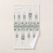 Art Nouveau Fleur de Lis Floral Bath Bad Handdoek (Handdoek)