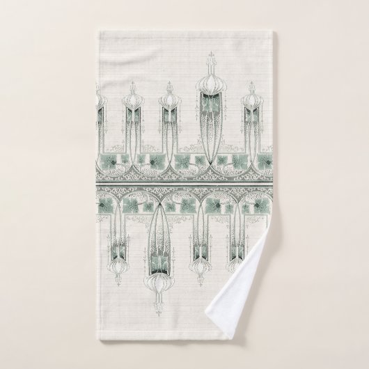 Art Nouveau Fleur de Lis Floral Bath Bad Handdoek (Handdoek)