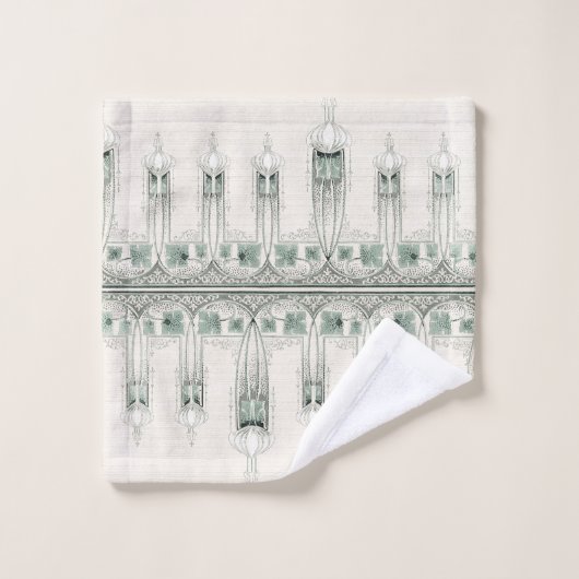 Art Nouveau Fleur de Lis Floral Bath Bad Handdoek (Wasdoekje)