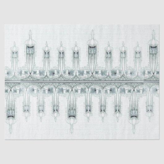 Art Nouveau Fleur de Lis Floral Tissuepapier (Voorkant)