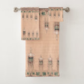 Art Nouveau Fleur de Lis Flowers Bath Bad Handdoek (Insitu)