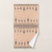 Art Nouveau Fleur de Lis Flowers Bath Bad Handdoek (Handdoek)