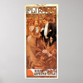 Art Nouveau Flirt 1899 Mucha Poster