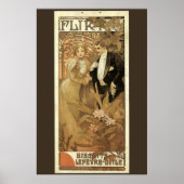 Art Nouveau Flirt Biscuits, Alphonse Mucha uit het Poster (Voorkant)