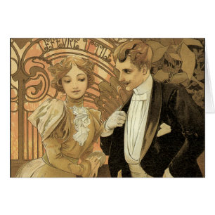  art nouveau flirt koekjes, Alphonse Mucha