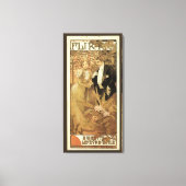 art nouveau flirt koekjes, Alphonse Mucha Canvas Afdruk (Voorkant)