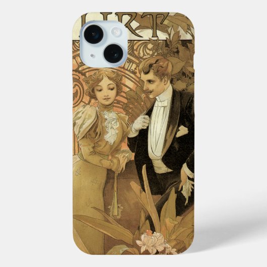  art nouveau flirt koekjes, Alphonse Mucha Case-Mate iPhone Case (Achterkant)