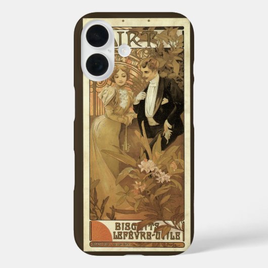  art nouveau flirt koekjes, Alphonse Mucha Case-Mate iPhone Case (Achterkant)