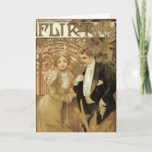  art nouveau flirt koekjes, Alphonse Mucha Kaart (Voorkant)
