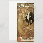 art nouveau flirt koekjes, Alphonse Mucha Kaart (Voorkant / Achterkant)