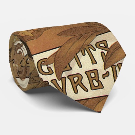  art nouveau flirt koekjes, Alphonse Mucha Stropdas (Opgerold)