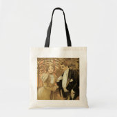  art nouveau flirt koekjes, Alphonse Mucha Tote Bag (Voorkant)