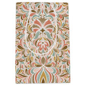 Art Nouveau Floral Aangepaste achtergrond Medium Cadeauzakje (Voorkant)