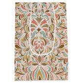 Art Nouveau Floral Aangepaste achtergrond Medium Cadeauzakje (Achterkant)