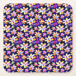 Art Nouveau Floral Boho Watercolo Kartonnen Onderzetters