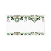 Art Nouveau Floral Border Etiket (Voorkant)