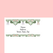 Art Nouveau Floral Border Etiket