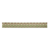 Art Nouveau  Floral Border Frieze Pattern Satijnen Lint (Voorkant)