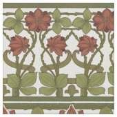 Art Nouveau Floral Border Frieze Pattern Stof (Close Up)