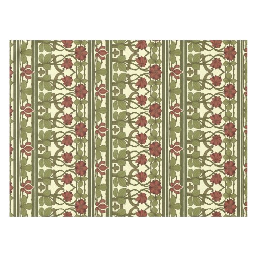 Art Nouveau Floral Border Frieze Pattern Tafelkleed (Voorkant (Horizontaal))