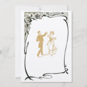 Art Nouveau Floral Border Kaart (Achterkant)