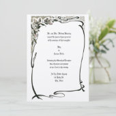 Art Nouveau Floral Border Kaart (Staand voorkant)