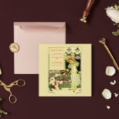  Art Nouveau Floral bruiloft uitnodiging