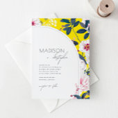 Art Nouveau Floral bruiloft uitnodiging