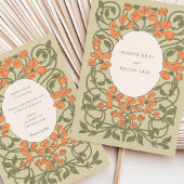  Art Nouveau Floral bruiloft uitnodiging