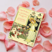 Art Nouveau Floral bruiloft uitnodiging