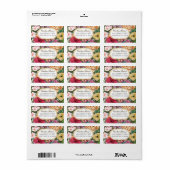 Art Nouveau Floral Calligraphy Address Etiket (Full Sheet)