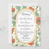Art Nouveau Floral Calligraphy Invitation Kaart (Voorkant)
