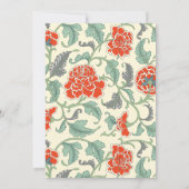 Art Nouveau Floral Calligraphy Invitation Kaart (Achterkant)