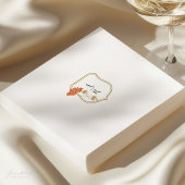 Art Nouveau Floral Crest Monogram Cocktail Servet