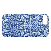 Art Nouveau Floral Damask, Cobalt Blue en White Case-Mate iPhone Case (Achterkant (Horizontaal))
