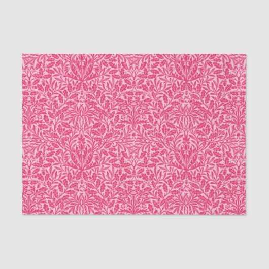 Art Nouveau Floral Damask, Deep Fuchsia Pink Tissuepapier (Voorkant)