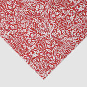 Art Nouveau Floral Damask, Deep Red en White Tissuepapier (Detail)