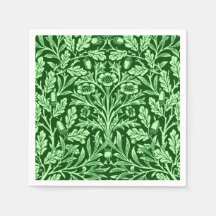 Art Nouveau Floral Damask, Emerald Green Servet