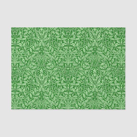 Art Nouveau Floral Damask, Emerald Green Tissuepapier (Voorkant)