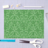 Art Nouveau Floral Damask, Emerald Green Tissuepapier (Craft)